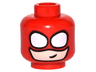 Minifigure, Head Balaclava with Round White Eye Holes over Light Nougat Face and Small Crooked Smile Pattern