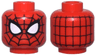 Minifigure, Head Alien with Spider-Man Black Webbing and Large White Eyes Pattern