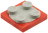 Turntable 2 x 2 Plate with Light Gray Top (3680 / 3679)