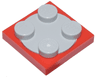 Turntable 2 x 2 Plate with Light Bluish Gray Top (3680 / 3679)