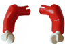 Arm Large with Pin, (Matching Left and Right) Pair with White Hands