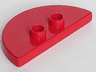 Duplo Tile, Modified 2 x 4 x 1/3 (Thin) Half Circle with 2 Studs