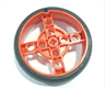 Wheel 56 x 14 Technic with Axle Hole and 8 Pin Holes with Molded Black Hard Rubber Tire Pattern