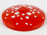 Dish 4 x 4 Inverted (Radar) with Solid Stud with White Spots (Mushroom Top) Pattern
