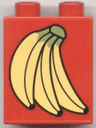 Duplo, Brick 1 x 2 x 2 with Bananas Pattern