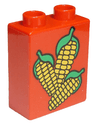 Duplo, Brick 1 x 2 x 2 with Corn Pattern