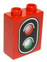 Duplo, Brick 1 x 2 x 2 with Traffic Signal Double Pattern