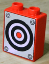 Duplo, Brick 1 x 2 x 2 with Target Pattern