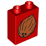 Duplo, Brick 1 x 2 x 2 with Coconut Pattern