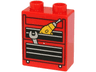Duplo, Brick 1 x 2 x 2 with Tool Trolley with Black Drawers, Yellow Electric Drill and Silver Wrench Pattern