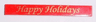 Tile 1 x 8 with Gold 'Happy Holidays' Pattern (Sticker) - Sets 852742 / 853353