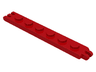 Hinge Plate 1 x 6 with 2 and 3 Fingers On Ends