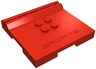 Tile, Modified 6 x 6 x 2/3 with 4 Studs and Debossed Sports Logo