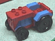 Duplo Farm Tractor with Black Wheels, Blue Engine and Fenders, and Red Hitch