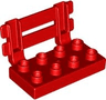 Duplo, Plate 2 x 4 with Angled Railing / Fence