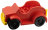 Duplo Car with 2 x 4 Studs, Running Boards, Black Wheels, and Yellow Bumper