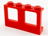 Window 1 x 4 x 2 Plane, Single Top Hole and Double Bottom Holes for Glass