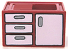 Duplo, Furniture Sink with Front Cabinet and Drawers Pattern
