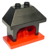 Duplo, Furniture Fireplace with Black Top with 2 Studs