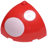 Brick, Round Corner 4 x 4 x 2 2/3 Dome Top with 2 White Circles Pattern (Super Mario Piranha Plant Section)
