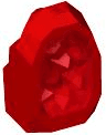 Rock 1 x 1 Geode with Molded Trans-Red Crystals Pattern