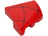 Wedge 2 x 2 x 2/3 Left with Dark Red Spider Web Pattern