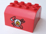 Duplo, Train Cab Upper Section with Axe, Ladder and Fire Pattern