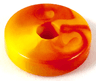 Projectile Disk 2 x 2 with Marbled Yellow Pattern