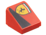 Slope 30 1 x 1 x 2/3 with Ferrari Logo and Black Triangle Pattern Model Right Side