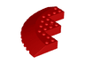 Brick, Round Corner 10 x 10 with Slope 33 Edge, Axle Hole, Facet Cutout