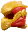 Minifigure, Headgear Ninjago Wrap Type 10 with Molded Pearl Gold Armor, Wraps and Knot Pattern