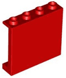 Panel 1 x 4 x 3 with Side Supports - Hollow Studs