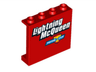 Panel 1 x 4 x 3 with Side Supports - Hollow Studs with 'Lightning McQueen' and Piston Cup Pattern