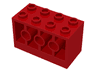 Brick, Modified 2 x 4 x 2 with Holes on Sides