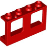 Window 1 x 4 x 2 Plane, Single Top Hole and Single Bottom Hole for Glass