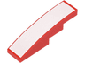 Slope, Curved 4 x 1 with White Surface Pattern