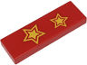 Tile 1 x 3 with 2 Yellow Stars Pattern (Super Mario Diddy Kong Shirt Bottom)