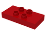 Duplo Tile, Modified 2 x 4 x 1/2 (Thick) with 4 Center Studs