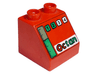 Duplo, Brick 2 x 2 x 1 1/2 Slope 45 with Octan, 1, 2, 3, 4 and Gas Gauge Pattern