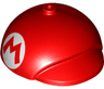 Large Figure Headgear, Super Mario Cap with Small Pin Hole with Super Mario Logo Capital Letter M on White Circle Pattern on Both Sides (Propeller Mario)