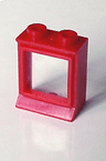 Window 1 x 2 x 2 with Extended Lip, with Glass, Hole in Top