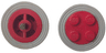 Wheel with 4 Studs and Metal Axle Cam with Light Gray Tire Smooth - Small Solid (7039 / 132old)