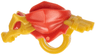 Minifigure Armor Shoulder Pads and Scarf with Molded Pearl Gold Dragon Head, Tail and Scabbard for 2 Katanas Pattern