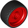 Wheel 24 x 12 with Pin Hole with Molded Black Hard Rubber Tire Pattern