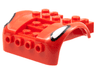 Vehicle, Mudguard 6 x 4 with 4 Studs on Front with White Headlights with Black Outline Pattern