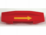 Duplo, Train Action Brick / Reverse Brick with Yellow Arrow Pattern