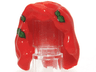 Minifigure, Hair Female Mid-Length with Part over Right Shoulder with Green Plant Leaves Pattern