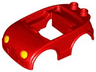 Duplo Car Body with 2 Studs on Back and Yellow Headlights Pattern (fits over Car Base 2 x 4)