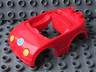 Duplo Car Body with 2 Studs on Back and Yellow Headlights and EMT Star of Life Pattern (fits over Car Base 2 x 4)