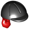 Mini Doll, Hair Combo, Hair with Hat, Long Ponytail, Side Bangs, Hole in Back with Molded Black Horse Riding Helmet Pattern